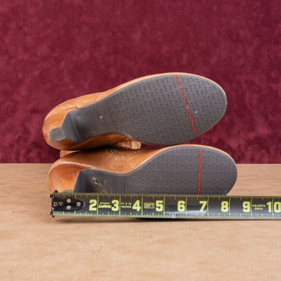 Miz Mooz Women Solis Retro Vintage Victorian Cognac Leather Heel Boots sz 8.5 - Picture 5 of 10